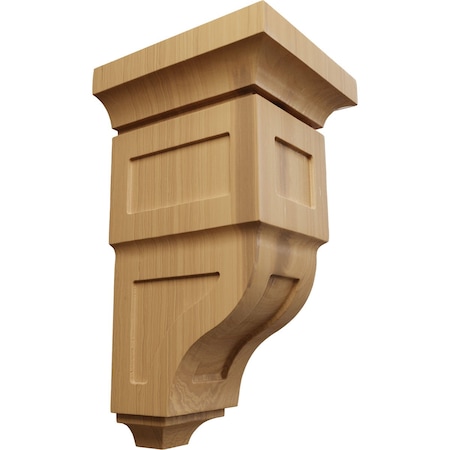 Ekena Millwork 7"W x 7 3/4"D x 14"H Jumbo Reyes Wood Corbel, Cherry CORW07X07X14RYCH